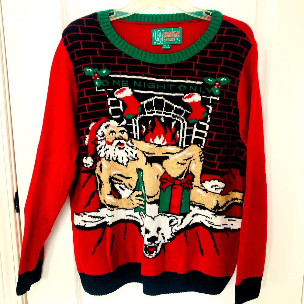 Men’s Ugly Christmas Sweater (with working lights!) - XL